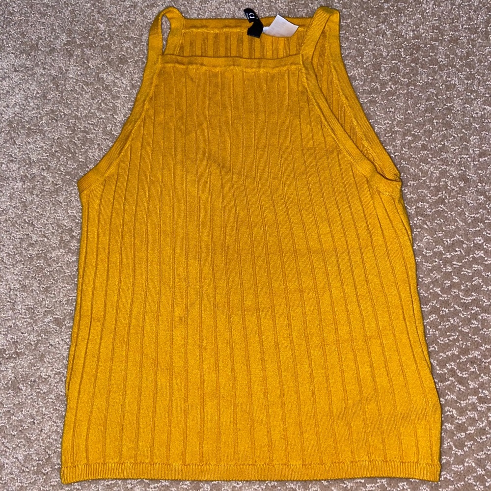 yellow halter top